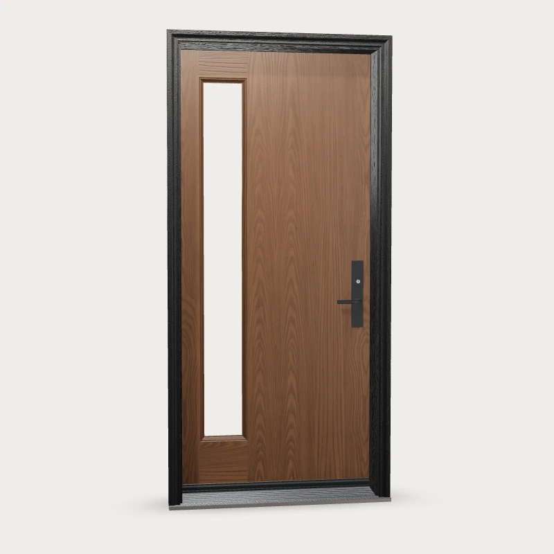WGNL · Neulite open & beaded Fiberglass Entry Door shown with optional finish and hardware upgrades